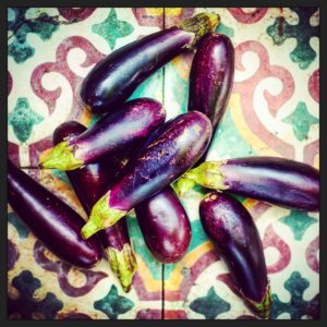 Aubergines vegetarian
